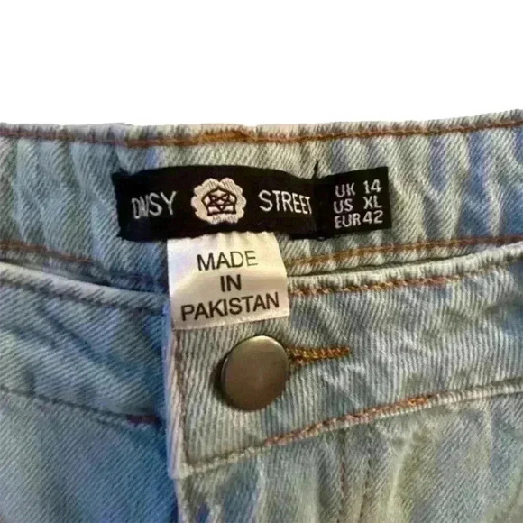 Daisy Street Women's XL High-Waisted Straight Jeans Light Blue Denim - Picture 5 of 8